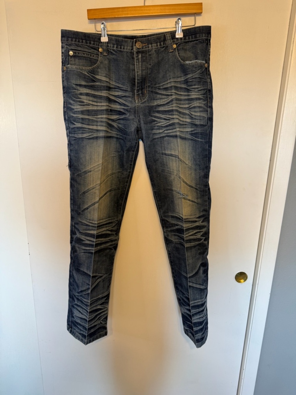 Men's Raw Blue Jeans size w36x32‎